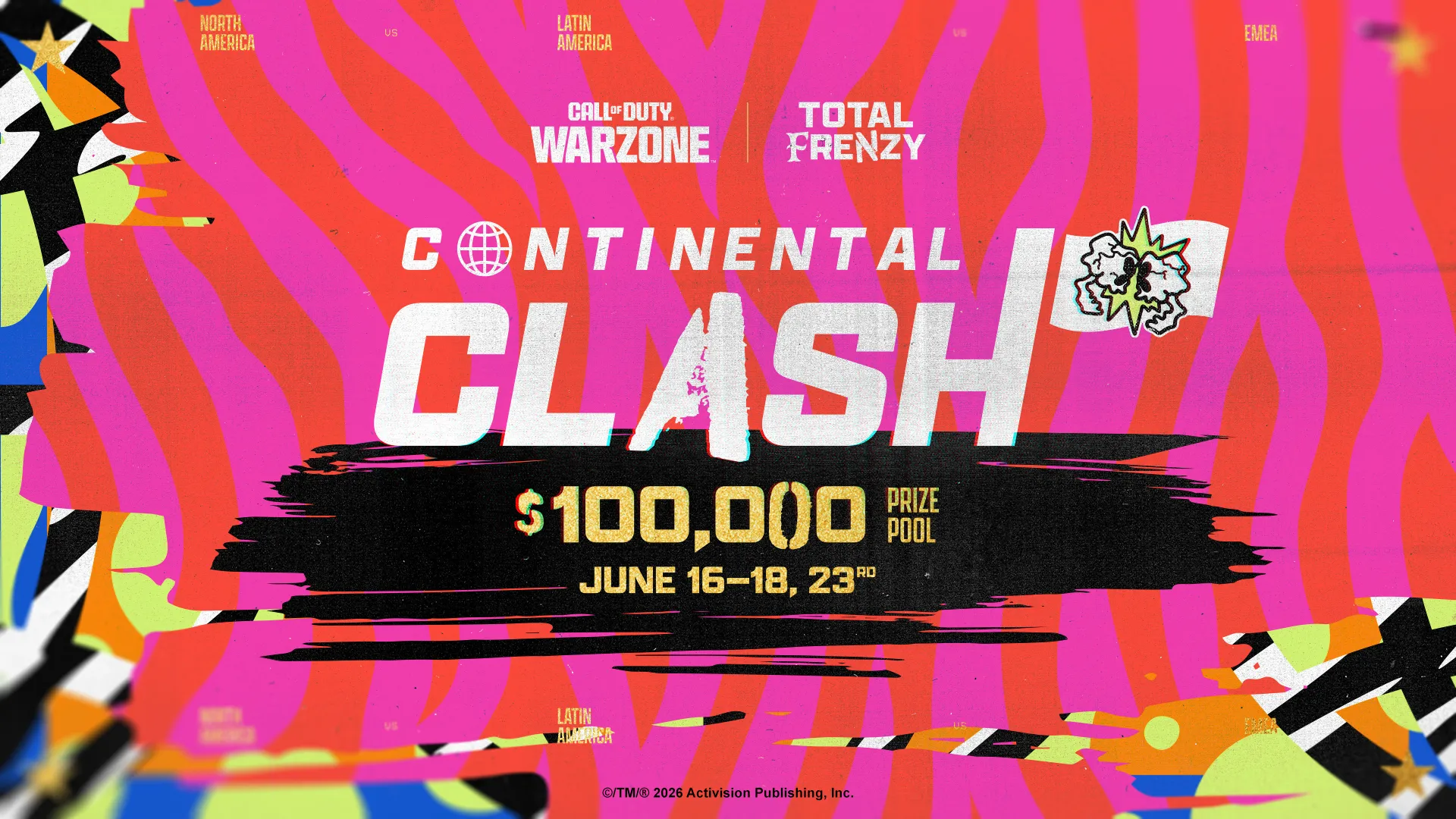Continental Clash key visual: $100,000 prize pool, June 16–18 and 23