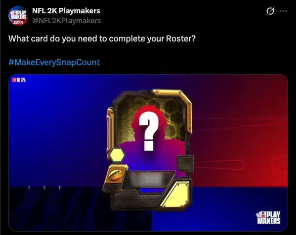 NFL 2K Playmakers - Complete Your Roster