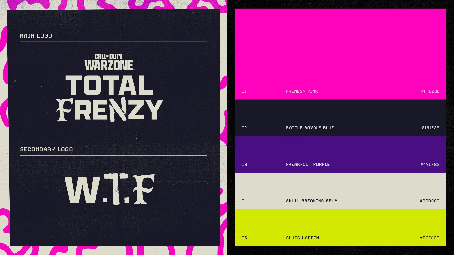 WTF: Warzone Total Frenzy — color palette