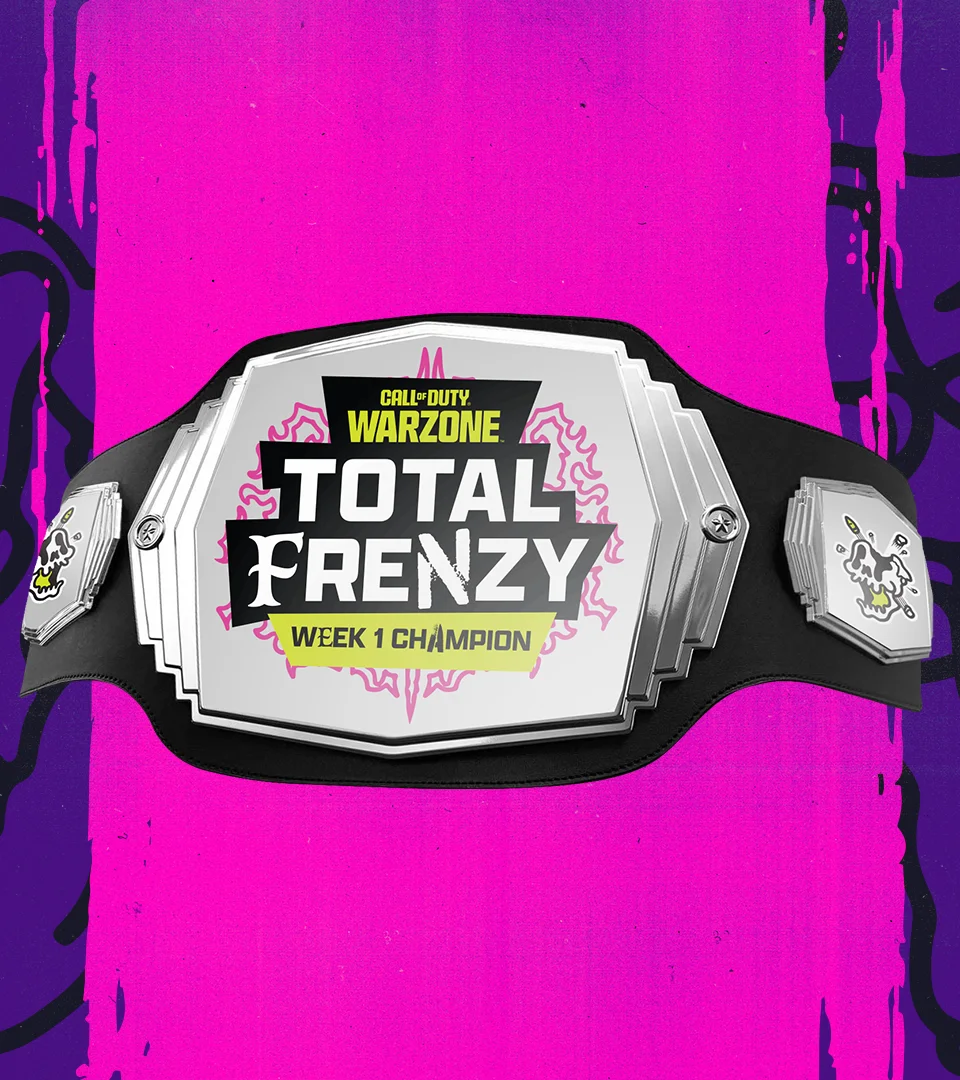 WTF: Warzone Total Frenzy — belt mockup