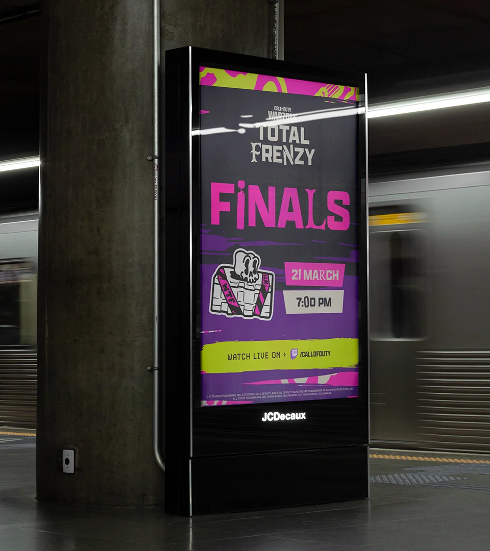 WTF: Warzone Total Frenzy — billboards mockup